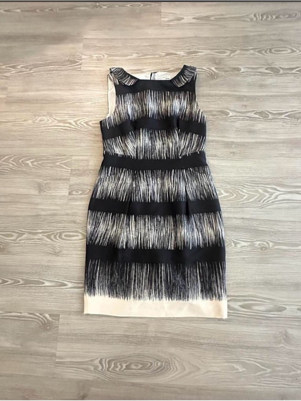 Banana Republic Black and White Striped Sheath Dress